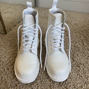 Dr. Martens | Shoes | Dr Martens 46 Mono Smooth White Lace Up Boots |  Poshmark